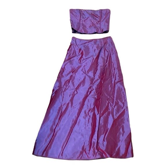 Jessica McClintock Other - Vintage Jessica McClintock Size Medium 2 Piece Skirt Set Bedazzled Top Prom Hoco